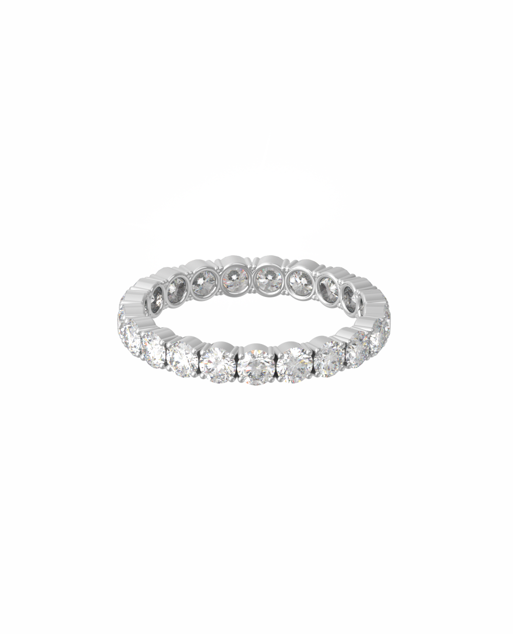 Anel Eternity Diamantes 3mm em Ouro 18k