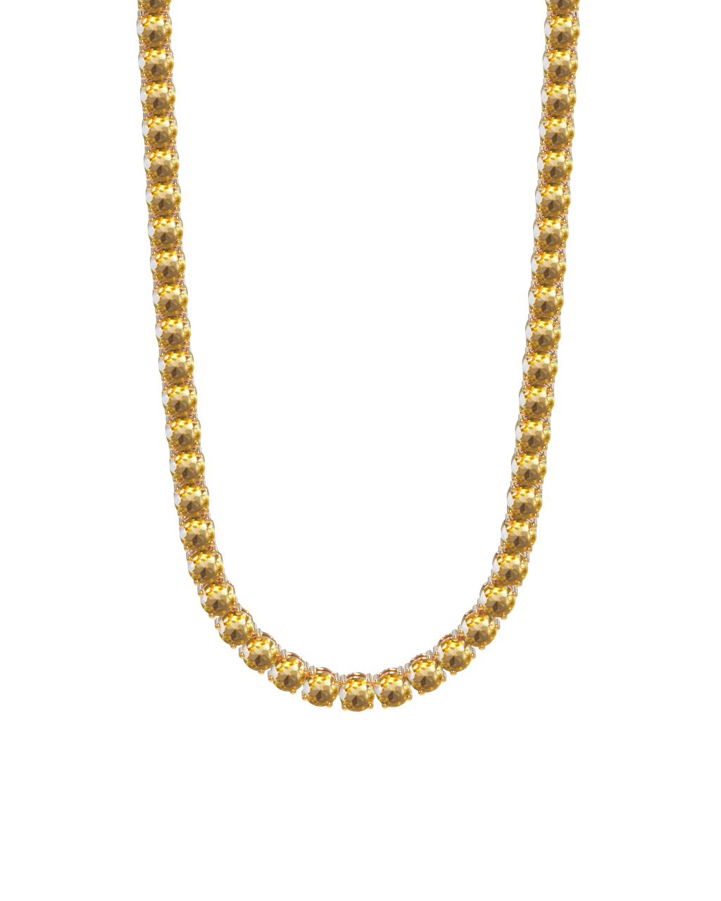 Colar Riviera Citrinos em Ouro 18k