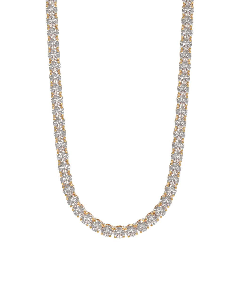 Colar Riviera Topázios Brancos em Ouro 18k